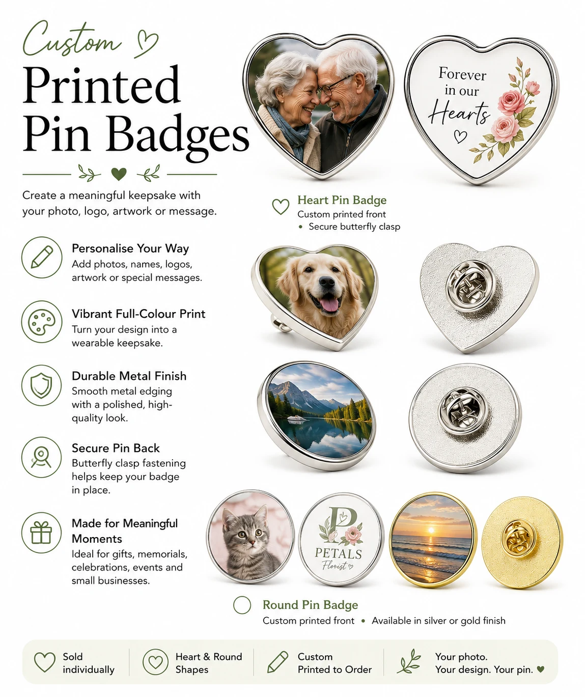 Personalised Photo Pin Badge