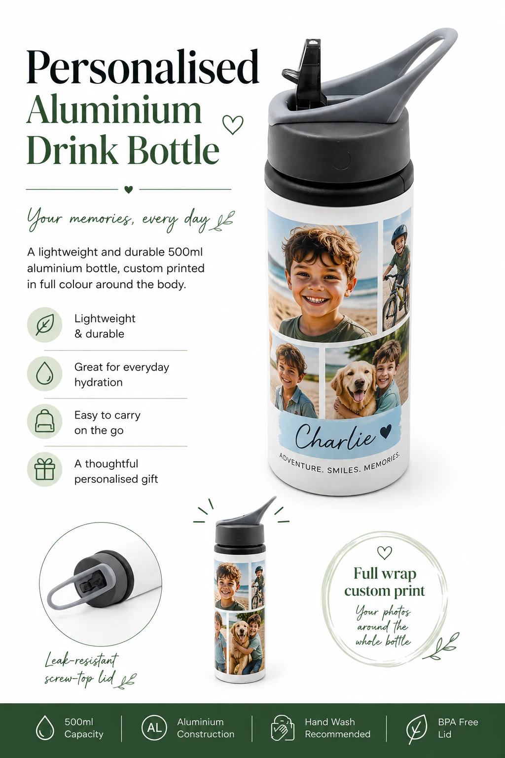 500ml Portable Aluminium Bottle