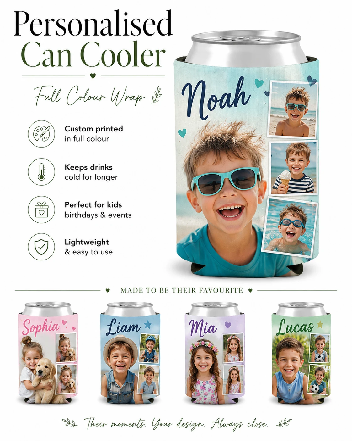Personalised Full Colour Wrap Can Cooler
