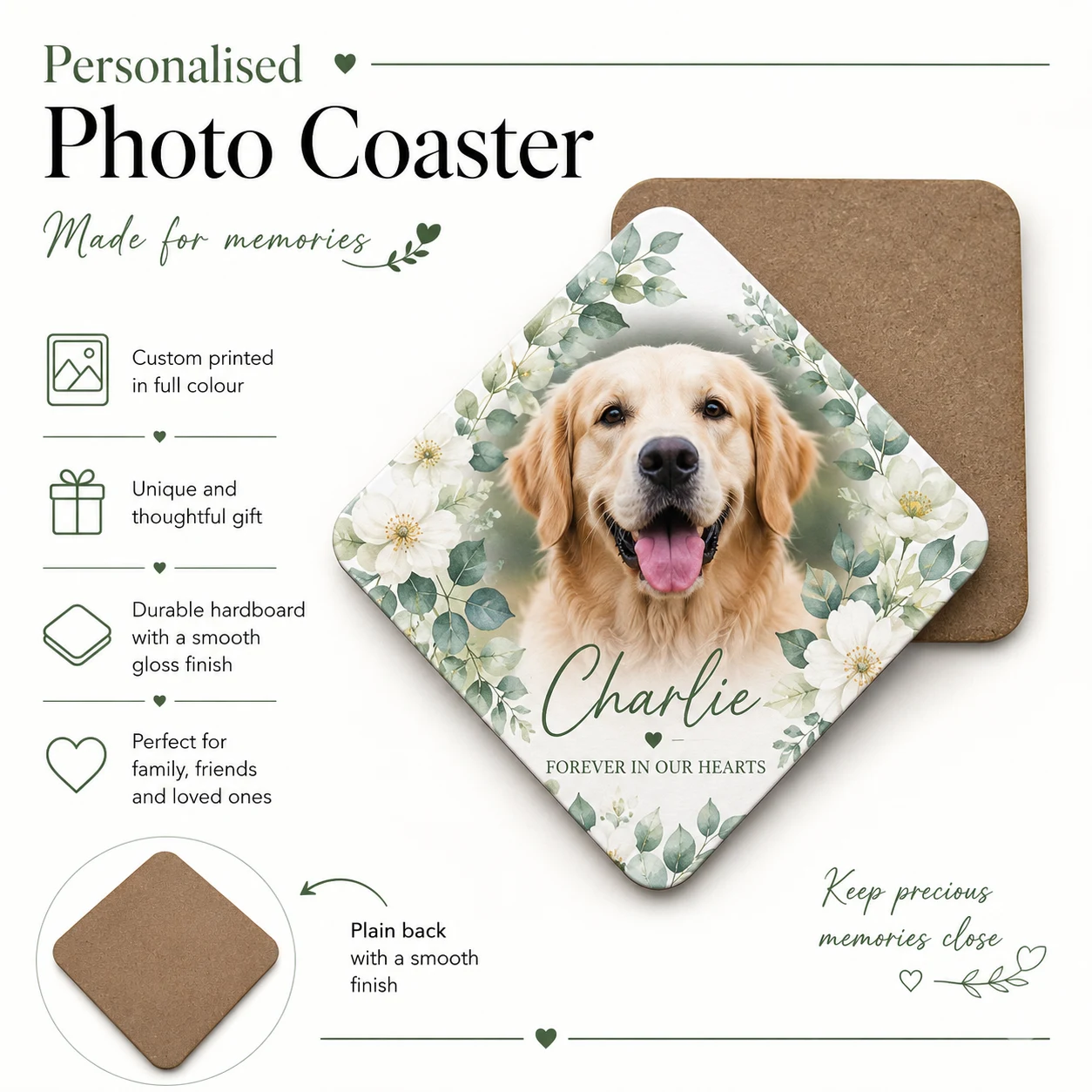 Personalised Full-Colour MDF Gloss Coaster